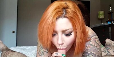 Hot Curvy Ginger Dahlia Dee Epic Blowjob and Rimming
