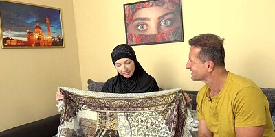 Cute gf in a black hijab Chanel Kiss gets screwed for cash