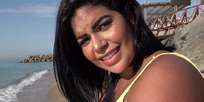 Public Agent a Blind Date for Latina with Huge Natural Boobs