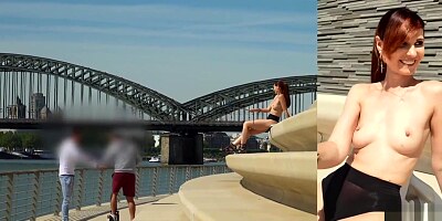 Public ass flashing by Jeny Smith in Cologne