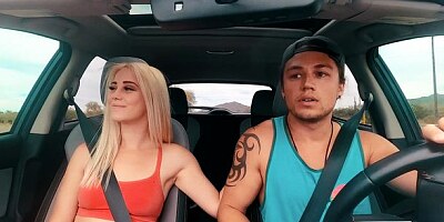 Good-looking blonde with small tits Lexi Luv rides on a huge boner
