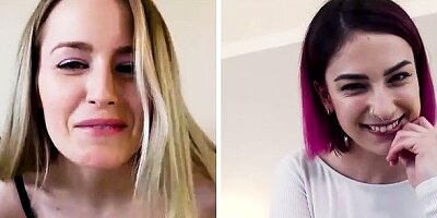 Scarlett Sage and Kristen Scott are fucking during social distancing