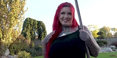 Chubby redhead Sabien DeMonia is getting penetrated for money
