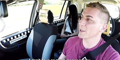 Seduced big-bottomed brunette is fucking with a driver