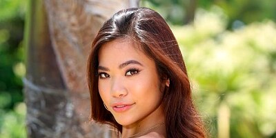Lusty Asian teen Vina Sky gets fucked in the doggy style pose