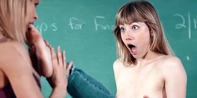 Sex-loving chicks Cherie Deville and Ivy Wolfe are enjoying lesbian sex in the classroom