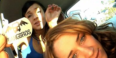 Three amateur whores do dirty things in the real bang bus