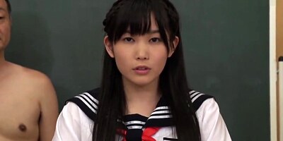 Japanese Schoolgirl Serves Horny Guys
