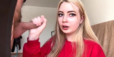 Russian girl lost desire and now sucks dick