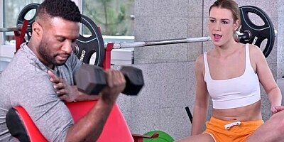 Svelte Blonde Alexis Crystal Gets Broken In by Her First BBC at the Gym GP1734