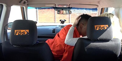 Fake Driving School Big Black Cock goes into Amber Jayne