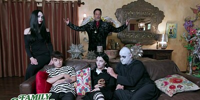 FamilyStrokes - Kinky Goth Family Celebrates Halloween With Group Sex