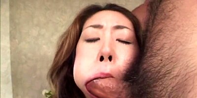 Asian MILF's hairy cunt is drilled with firm cock after being facefucked