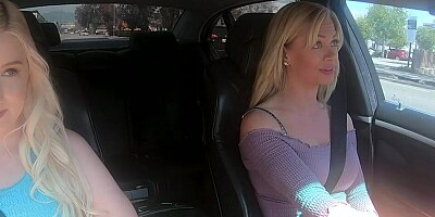 Vera Bliss & Serene Siren are kissing and making out in the car