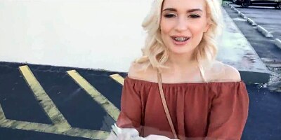 Perky blonde agrees on outdoor fucky sucky