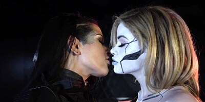 Katrina seducing a hot robotic humanoid Jessa Rhodes in some lesbian cunt licking session