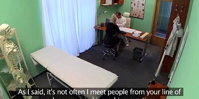 Hidden camera records this doctor fucking a sexy blonde girl...