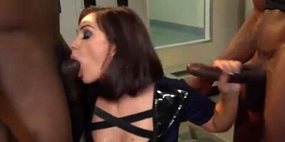 Scary looking mature mom is loving all the hard black cock she is getting