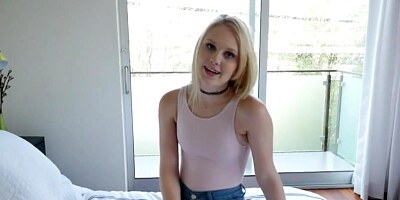 Stepbro blackmails stepsister for a blowjob and a fuck