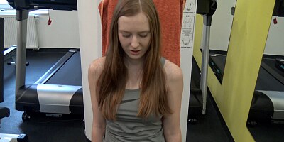 HUNT4K. Magnificent chick gives trimmed vagina for cash in the gym