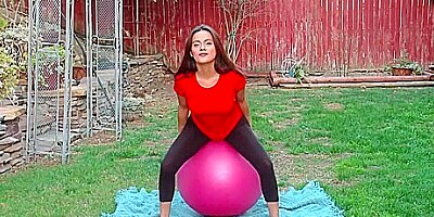 Outdoors Exercise And Masturbation With Selma Sins
