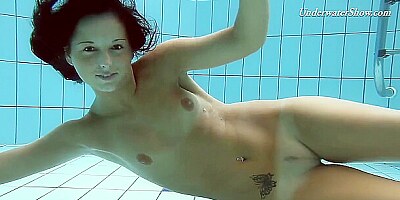Krasula Fedorchuk hairy babe in the pool