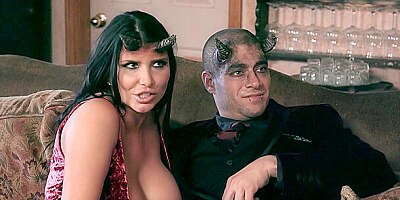 Incredible Couple Sex With A Couple Of Demons With Gina Valentina, Seth Gamble And Romi Rain