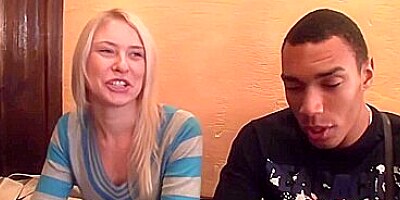 Blonde girl sex adventure in a cafe - Eric, Ilya and Iry