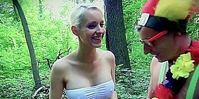 Anike Ekina - Sultry German blonde eats cum in hot public bus fuck
