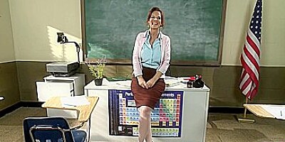 Hot MILF Teacher with Giant Tits Gangbanged by Students! Double Anal! - Syren Demer