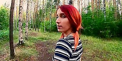 Elin Flame in Redhead Deepthorats Boyfriends Cock While Walking In The Forrest