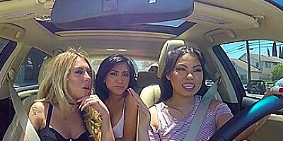 Wild threesome with naughty Vietnamese Cindy Starfall and American Kat Dior