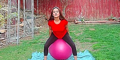 Outdoors exercise and masturbation with Selma Sins