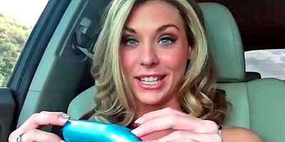 Michelle Monroe indulges in hot masturbation while sitting in car
