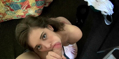 Gia Paige is slowly sucking huge dick