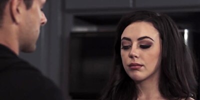 Brunette is betrayed but she still wants boyfriend to fuck her