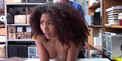 Ebony Young Girl Thief With An Afro Busted Stealing And Make Love - Nia Nixon