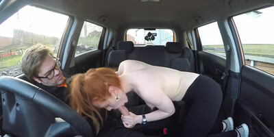 Pale-skinned Hottie With Fine Ass Fucks Ryan In The Car With Ryan Ryder And Ella Hughes