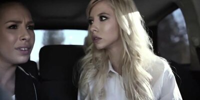 Old Driver Tricks & Fucks With Two Teens - Kenzie Reeves