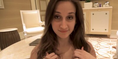 Hotel sex with young brunette Mystica Jade