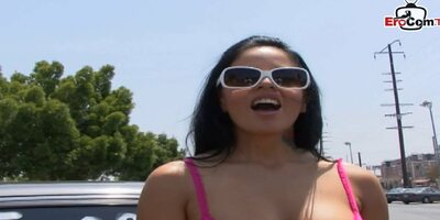 Big boobs black haired goddess picked up on the street