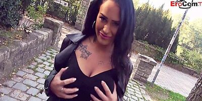 German Latina With Big Boobs On An App For Sexdate Clarified And Fucked Public