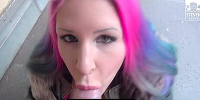 Curvy Mermaid Haired Girl Fucked In Public Toilet: Aviva Rocks - Stevenshamed