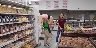 Busty blonde Kate Dee had sex in the supermarket