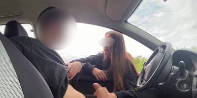 Hot Stranger Girl Jerked Me Off In The Busy Parking Lot - Flashing