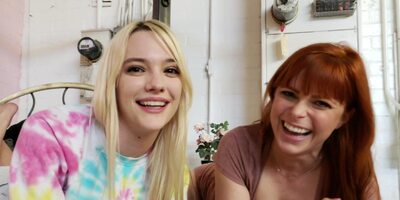 Girlfriends Kenna James and Penny Pax try to handle a stud