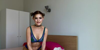 Russian cutie Eva Elfie fucks her pussy solo