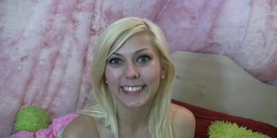 Blonde needs money and she is ready to suck old cock