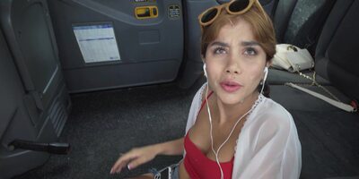 Blowjob and taxi sex with teen Marina Gold