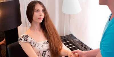 Piano lesson first-time anal